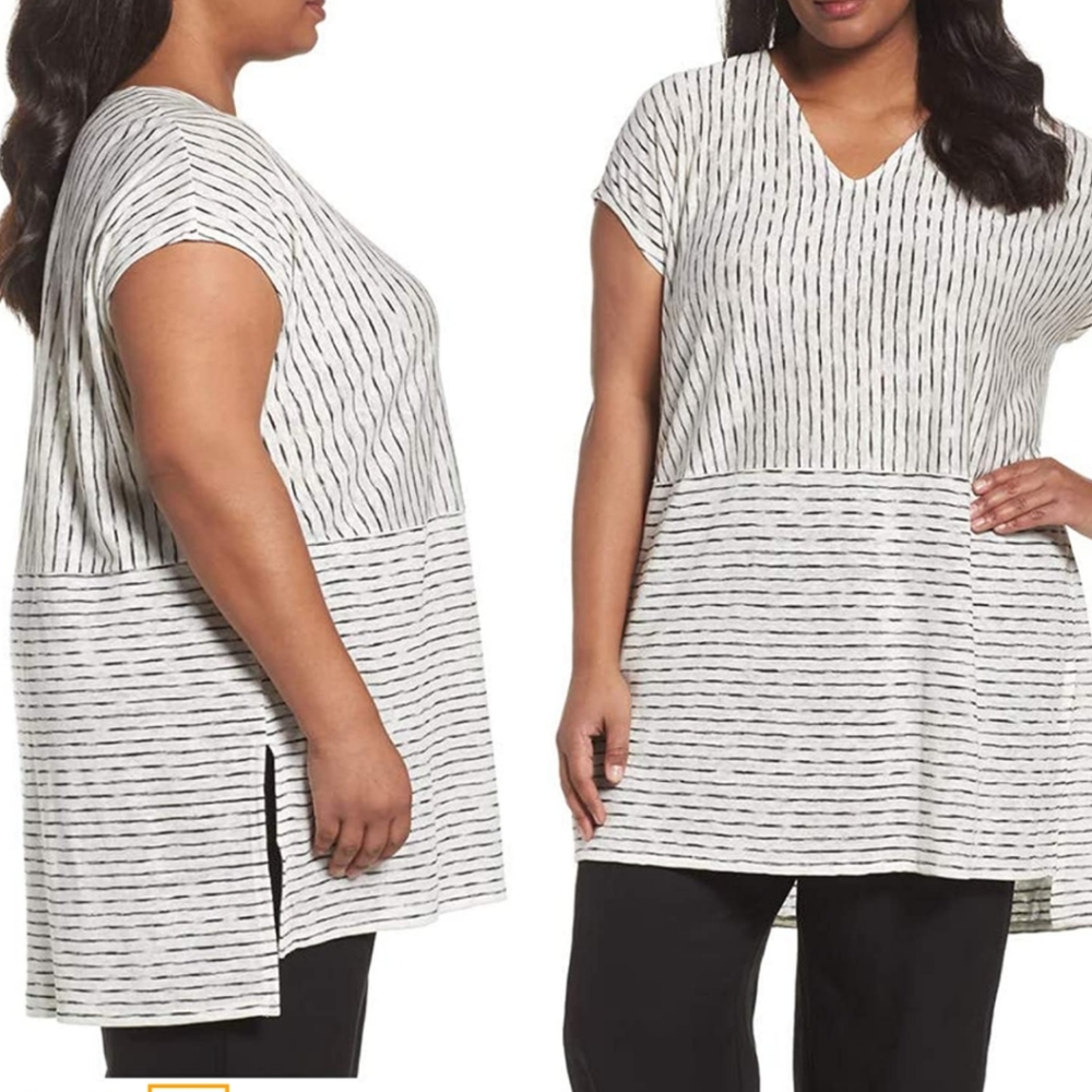 Eileen Fisher Painterly Organic Linen Tunic